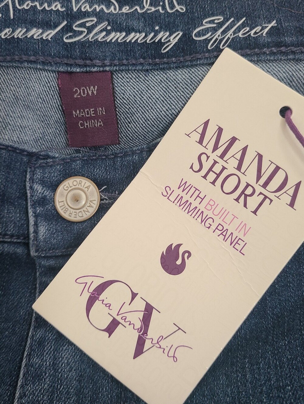 Gloria Vanderbilt Amanda Shorts Women's Size 20 New with tags - Picture 2 of 6